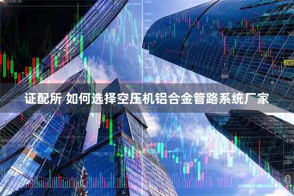 证配所 如何选择空压机铝合金管路系统厂家