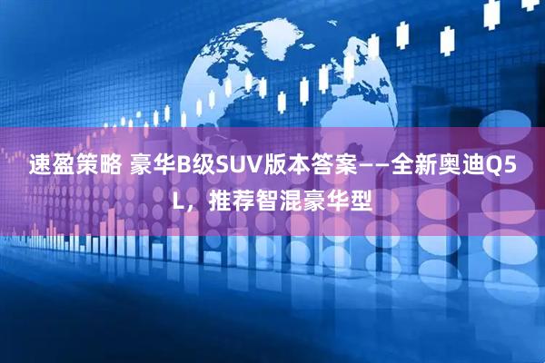 速盈策略 豪华B级SUV版本答案——全新奥迪Q5L，推荐智混豪华型