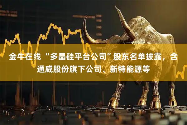 金牛在线 “多晶硅平台公司”股东名单披露，含通威股份旗下公司、新特能源等